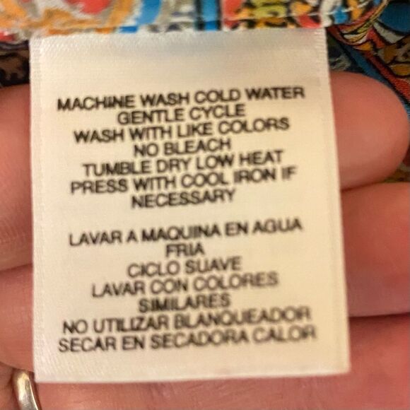 Jones New York Sport Paisley Print Blouse Button Down 3-4 Sleeve Womens Size XL - Picture 6 of 6